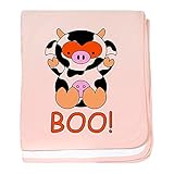 CafePress – ハロウィンCow – スーパーソフトベビー毛布、新生児おくるみ ピンク 05943506076832E