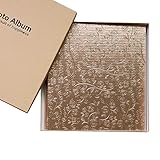 記念本- フレームカバーのフォトアルバム、600インチ4インチ、5インチと6インチの写真付き、ベビーグロース大容量アルバムブック (色 : ゴールド)