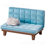 デコレ うたたねスマホスタンド：ブルー（水色） decole 卓上スマートフォンホルダー かわいい おもしろい 2018 ねこ ネコ 猫 ソファ 雑貨 グッズ