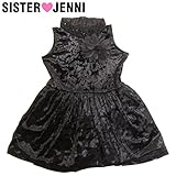 (ジェニィ)JENNI ベロア ブローチ付 ノースリーブワンピース 110 ブラック(030)