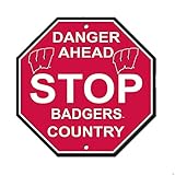 NCAA Wisconsin Stop Sign、1サイズ、マルチカラー