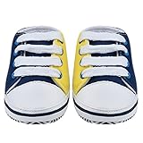 ベビーシューズ　ベビー靴 ファーストシューズ　歩行練習　滑り止め　柔らかい　軽い　男の子　女の子　赤ちゃん (M, ネイビーブルー)