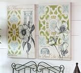 Botanical Garden Wall Canvases -S/2 [並行輸入品]