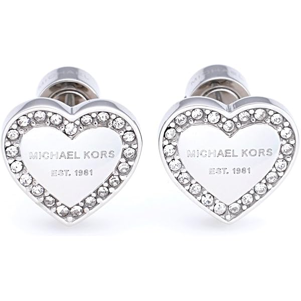 Amazon | マイケルコース シルバーカラー ハート型スタッド