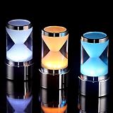 xiyunhan夜ライトカラフルな砂時計モダンシンプルボタンアクリルテーブルランプバーLED充電バーランプクリエイティブバッテリーKTVデッキバーランプ省エネ ブルー