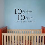 Pop Decors WL-0166-Vb Inspirational Quote Wall Decal 10 Tiny Fingers [並行輸入品]