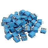 SODIAL 100ｘブルーABS KF301-2P 5.08mm 2ピン　接続ターミナルネジ端子コネクタ