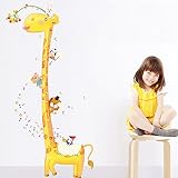 Weksiウォールステッカー 子供成長記録 キリン 測定範囲:50~180cm
