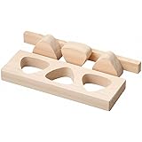桧・おにぎり抜型 物相型(押器付) ３穴 [約28.5×10×H3cm ※飯米約80ｇ分(1個当り)] | 漆器・木製品