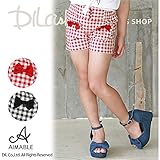 (エマーブル) AIMABLEチェックショートパンツ/夏 100 レッド