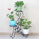 フラワースタンド鍛鉄花のスタンド立て多層マルチポットラックコンチネンタルリビングルームバルコニーシェルフ (色 : A)