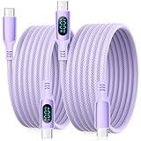 MINSLIS USB Type C ケーブル 100W/5A PD対応【2m 2本セット】急速充電 出力スクリーン表示 ナイロン編み タイ