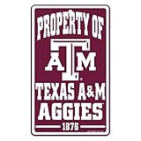 テキサスA & M Aggies NCAA 7.25 " X 12 "プラスチックサイン