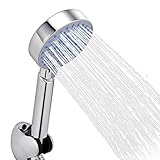 5つのフュージョンシリカゲルの穴シャワーヘッド水のセービングとクロムシャワーヘッドレインフォールラウンドハンドヘルドシャワー