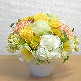 [エルフルール] 生花 カラーが選べる店長おまかせアレンジメント フラワーギフト 生花 誕生日祝い 結婚記念日 結婚祝い お祝い プレゼント ギフト (オレンジ・イエロー系)