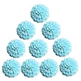 MagiDeal 10ピース菊人工シルクフェイクフラワーヘッドバルク花ウェディングパーティーの装飾DIY装飾 ブルー 0579025510164ESA