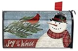 Joy to the World雪だるまクリスマスメールボックスカバーPrimtiive Seasonal標準
