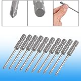 uxcell マグネチックスクリュードライバービット　10個セット 六角 65mm長さ 3mm PH0