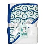 Blue My Mind Hooded Towel - White by Brag About Baby
