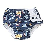 アイプレイ ベビー 水着 スイムパンツ おむつ機能付き 水遊びパンツ Ruffle Snap Reusable Swimsuit Diaper Boy 男の子用 (サイズ：24m、カラー：Navy T