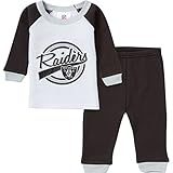 NFL Oakland Raiders Thermalパジャマセット、0 – 6ヶ月、ブラック