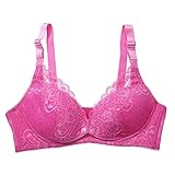 bestjpshopローズレッド レース リムなし 前ボタン 妊娠 授乳 産後 ブラジャー 母乳育児用ブラジャー