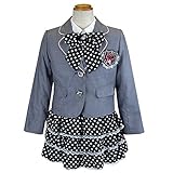 子供 スーツ フォーマルスーツ 入園式 卒園式 入学式 キッズ 女の子 女児 (グレー 120)