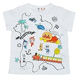【本体綿100％】2017年 夏物 アンパンマン 天竺 冒険ＭＡＰ Ｔシャツ Anpanman オフホワイト◇90cm