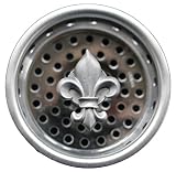 キッチンシンクストッパーとStrainer – Fleur De Lis Withステンレススチールバスケット