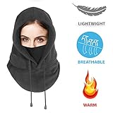 Multipurpose 6 in 1フリースパーカーもTurns Into Balaclava、面マスク、ビーニーキャップ、スカーフやバッグ – OneサイズFitsすべてWinter Wear T