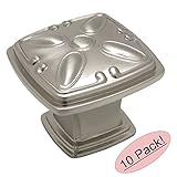 Cosmas ® 4393snサテンニッケルモダンキャビネットハードウェアノブ – 1 – 1 / 4 "インチSquare – 10パック