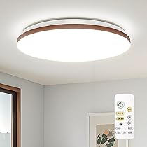 LEDシーリングライト リモコン調光調色 ブラウン シーリングライト LED一体型 フラットタイプ 四角 照明 ライト