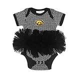NCAA Iowa Hawkeyes子供用ガールズピンドットチュチュクリーパー、12ヶ月、ブラック