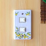 グレープフルーツスイッチプレート 2穴　　　専用ネジ2本付き スイッチカバー コンセントプレート コンセントカバー 陶器製 リフォーム 簡単交換 DIY