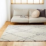 グラムスタイル ラグ カーペット ウィルトン織 3畳 200x250cm トルコ製 北欧 モダン ナチュラル オールシーズン ティル レポ アイボリー