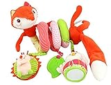 Stroller Toy Fox Bed Hanging Toys, Spiral Activity Toy Swings,Baby Seat Handles,Shopping Cart Fandle