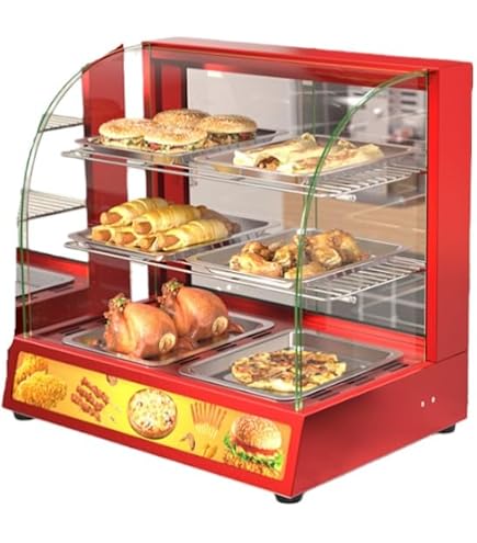 Amazon.co.jp: ホットフードショーケースウォーマー、3層業務用フード