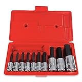 Stanley Proto Proto Tether-Ready J4900A-TT 3/8-inch & 1/2-inch Drive 10 Piece Hex Bit Set [並行輸入品]