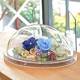 [florence du]プリザーブドフラワー 飾り方2WAYクリアケースドームアレンジメント ブルー 花 ギフト フラワーギフト 新築 開業 引越し お祝い プレゼント 開店 古希 敬老の日