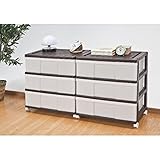 ワイド チェスト 収納ケース 3段 2個組 ブラウン 日本製 MJ-W3-2BR