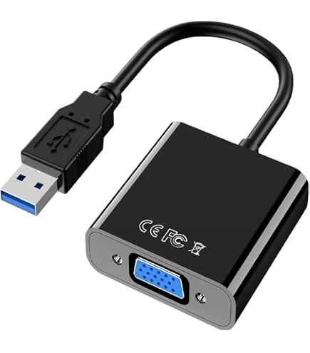 Amazon.co.jp: USB VGA 変換アダプタ ドライバ不要 USB3.0 VGA 変換