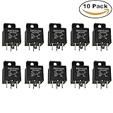 Ehdis 自動車用リレー4ピン12V 40 Amp SPSTモデル番号： JD2912-1H-12VDC 40A 14VDC、オートスイッチとスターター 10 PACK 43222-1530