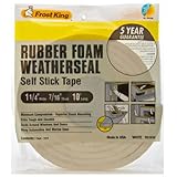 Thermwell r516whゴムFoam Weathersealテープ、1 – 1 / 4 W X 7 / 16-in。T X 10 - ft。 1 ホワイト R516WH 1