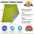 Nordic Ant Emergency Thermal Blankets, 6-Pack | Mylar Space Blanket: Designed for NASA, Perfect for Hiking, Outdoors, Backpacking, Marathons, Survival or First Aid Kit. Bonus: Drawstring Bag + eBook