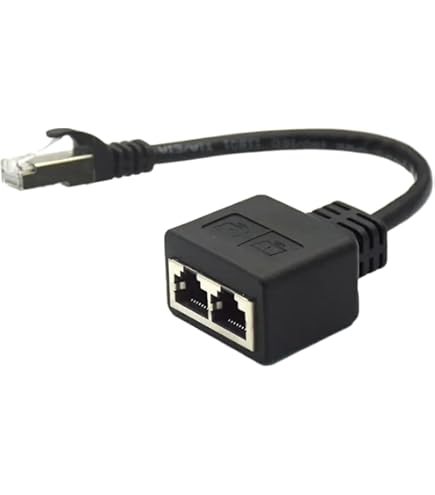 Amazon.co.jp: Rosebe RJ45ネットワークスプリッタアダプタケーブル