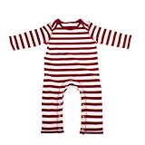 Babybugz Baby Stripy Rompasuit / Baby And Toddlerwear (12-18) (Red/White) by BABYBUGZ
