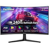 Amazon.co.jp: FeuVision 湾曲モニター 27インチ 240Hz ゲーミング