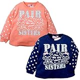 (ピンク/90cm)ベビー服 女の子 トレーナー 長袖 CUTE PARADISE キュートパラダイス 変形裾 裏起毛 ロゴプリント 女児 ベビー