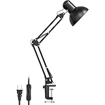 アーム式黒金属ランプ LED電球付き　ライト　スタンドライト　ヴィンテージ Amazon.co.jp: Lepro アームライト led デスクライト クランプ