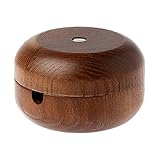 シンプルで自然とお部屋になじむ MERCROS（メルクロス）木製コードリール BIG（1個）　ブラウン